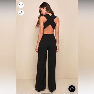 Black Backless Jumpsuit